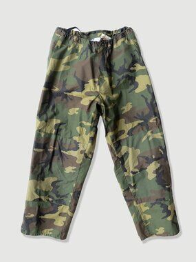 GoreTex Woodland Camouflage Pants Water Resistant Pull Over Hunting Trouser